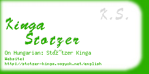 kinga stotzer business card